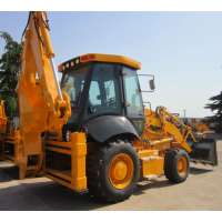 China New Backhoe Loader with Front Loader and Back Excavator