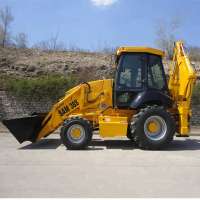 China Small Backhoe Loader Excavator Compact Integral Chassis 2.5ton 100hp SAM388